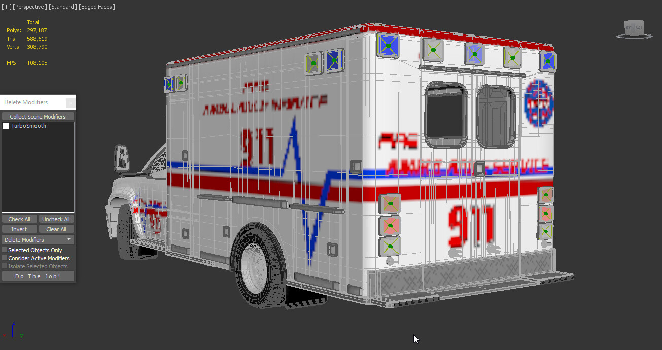 ArtStation - Emergency Ambulance Truck 2in1 vehicle car 3D Model ...