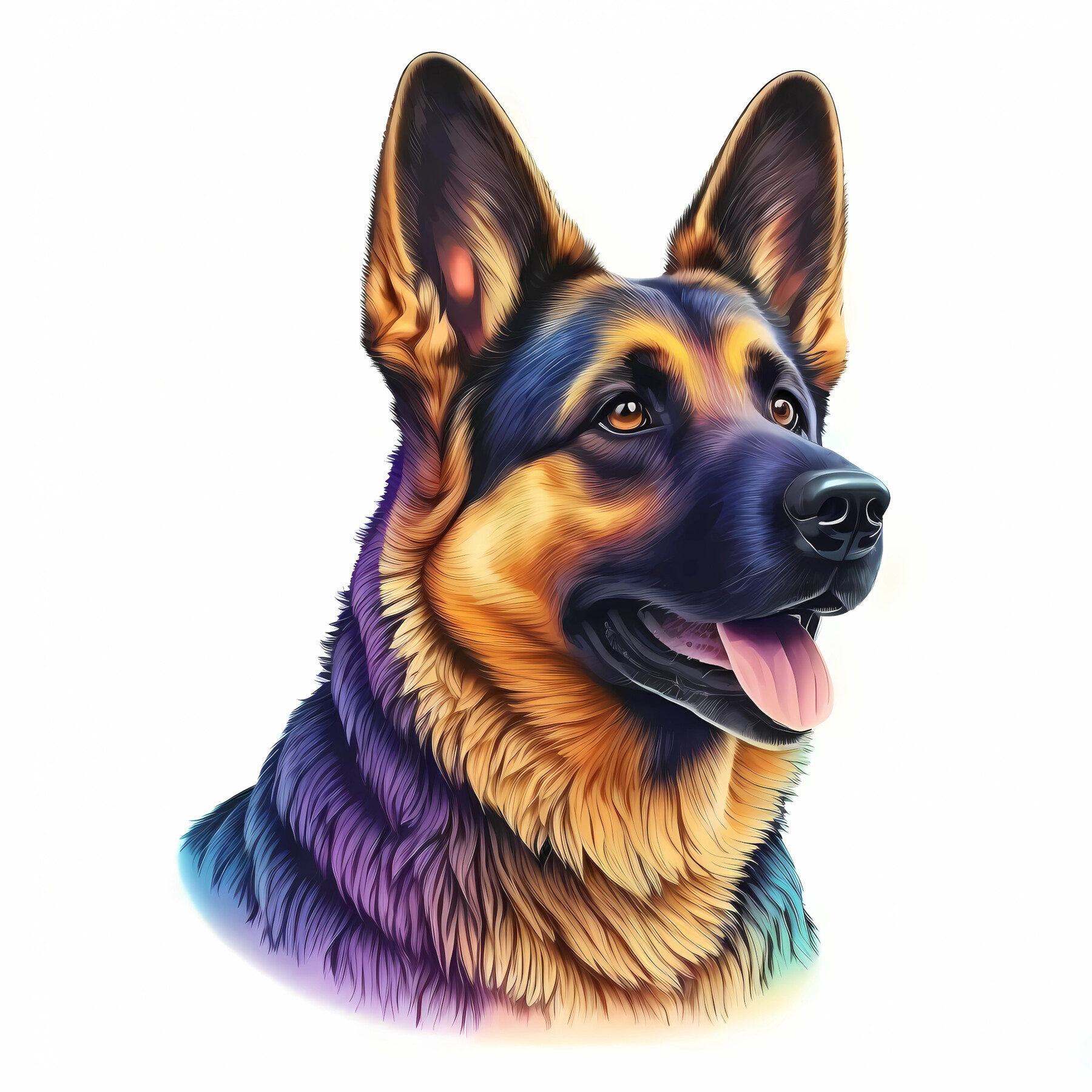 ArtStation - 29 Cute Realistic & Colorful Dog Portraits | Artworks