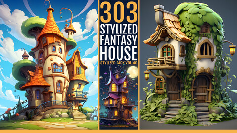 303 Stylized Fantasy House VOL40