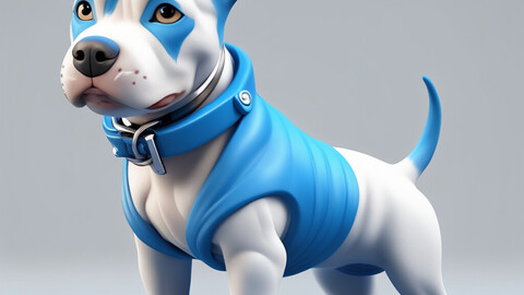 dog Pitbull 3D