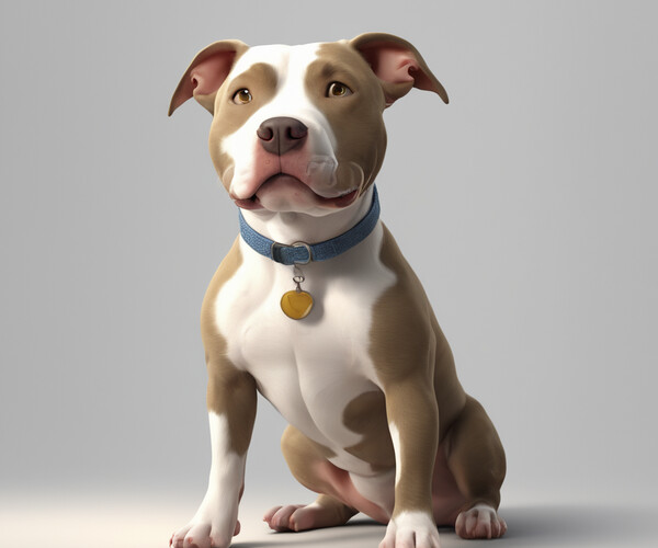 ArtStation - dog Pitbull 3D | Artworks