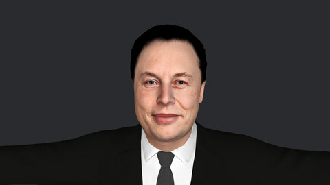 Elon Musk Hyper Realistic Full Body Fully Rigged 3D Character-V2