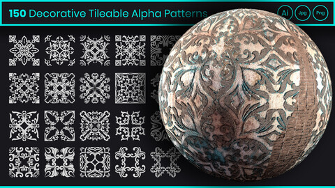150 Decorative Tileable Alpha Patterns