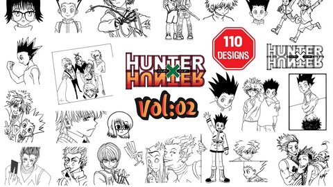 110 Hunter × Hunter Vector SVG files, Hunter × Hunter Anime Illustrations, Gon Freecss Manga TV Show Illustrations