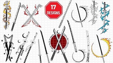 Demon Slayer Anime Katana SVG Bundle, Anime Knives Dagger SVG, Anime Katana, Anime Sword Vector, Anime Cleaver svg, Naruto SVG Bundle, Anime Demon Slayer SVG Bundle, Anime svg cricut