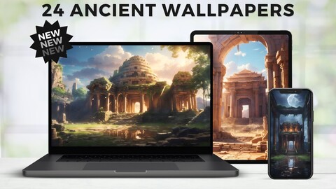 24 Ancient Wallpapers, Ruin Civilization, Anime Style, 8K Wallpaper, Desktop & Mobile wallpapers