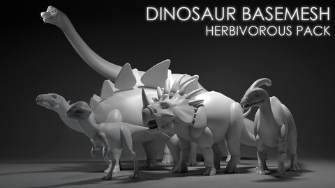 Dinosaur Basemesh - Herbivorous PACK