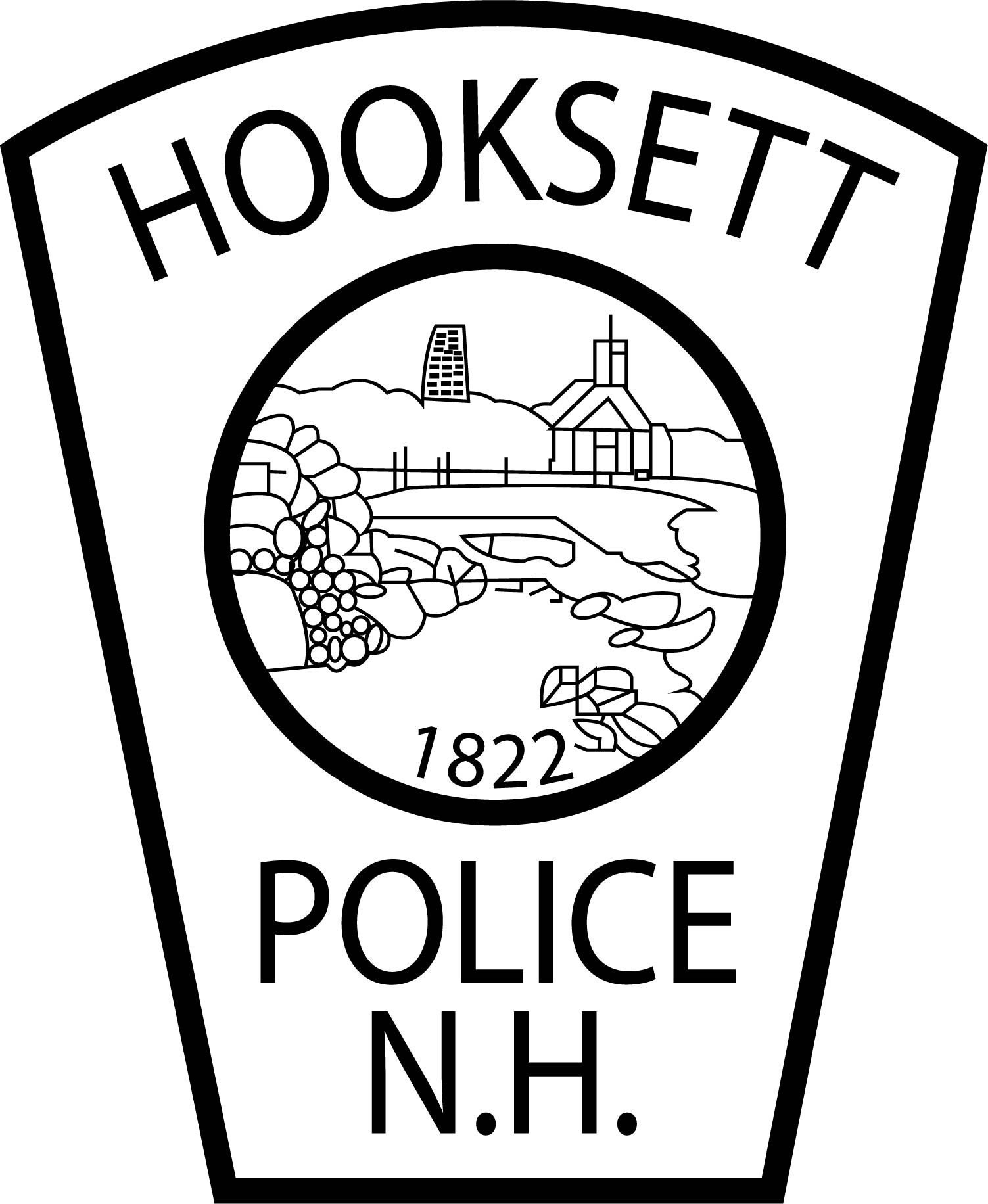 ArtStation - HOOKSETT N Y POLICE PATCH VECTOR FILE Black white vector ...