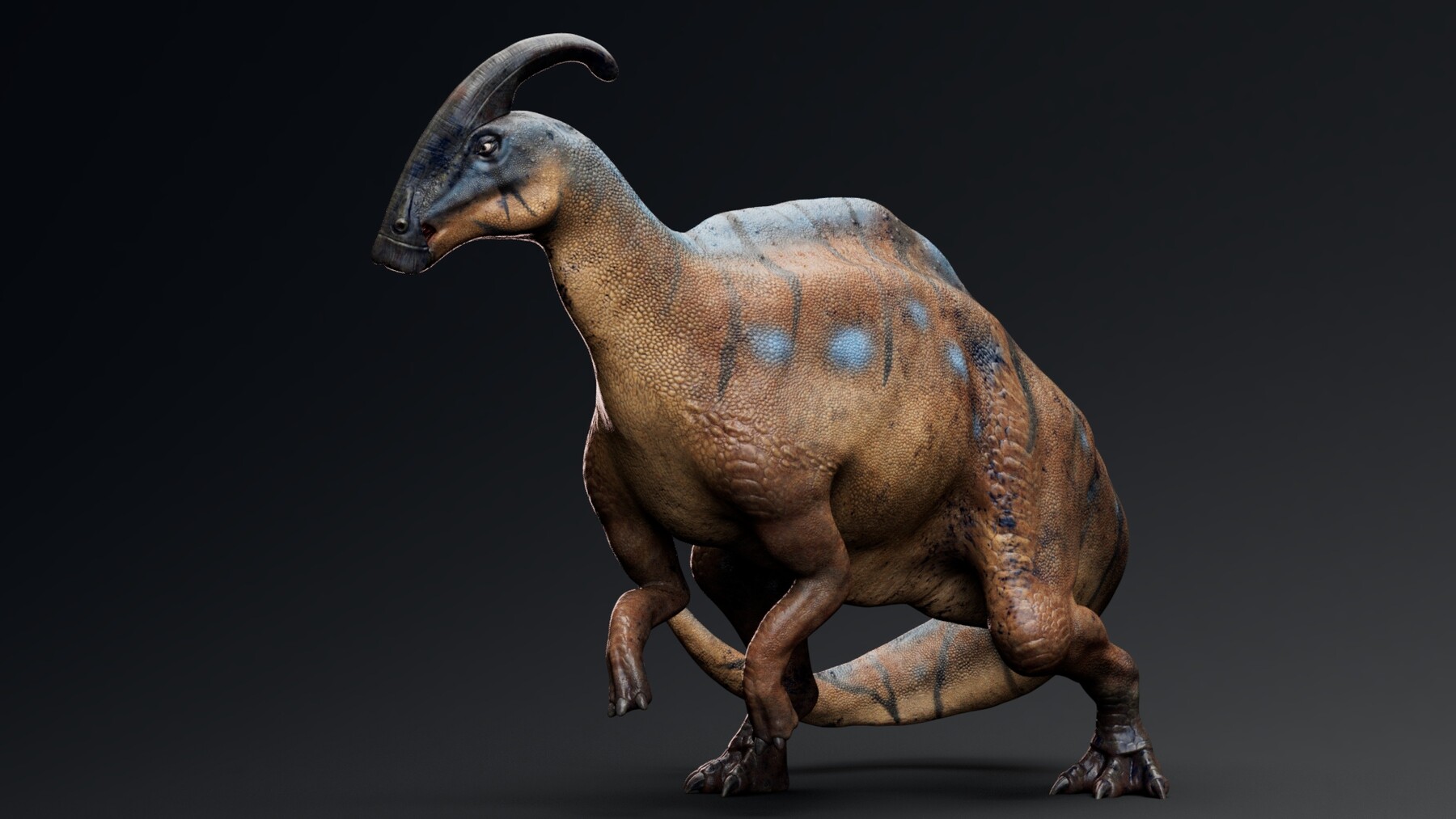 ArtStation - 3D Dino - Parasaurolophus