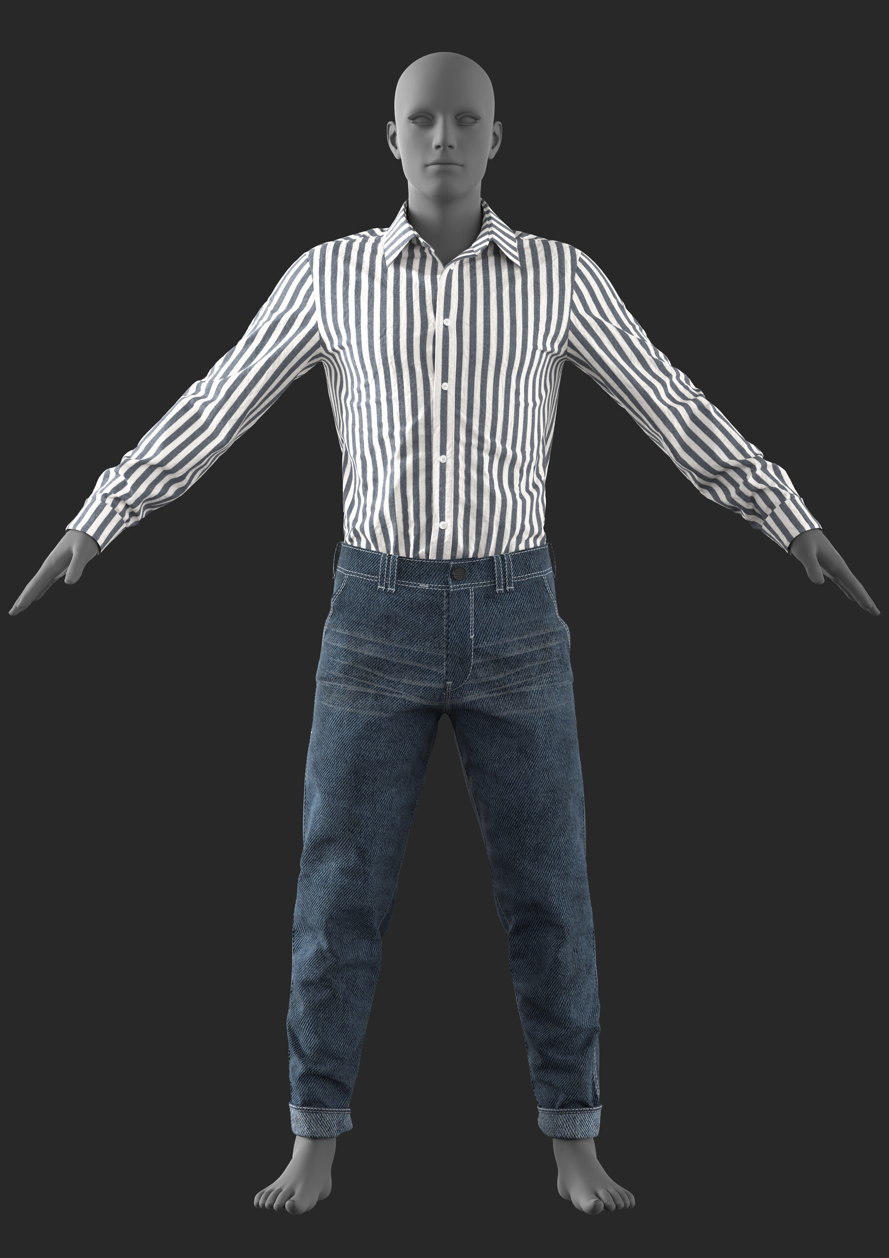 ArtStation - Men’s Outfit 20 - Marvelous / CLO Project file | Game Assets