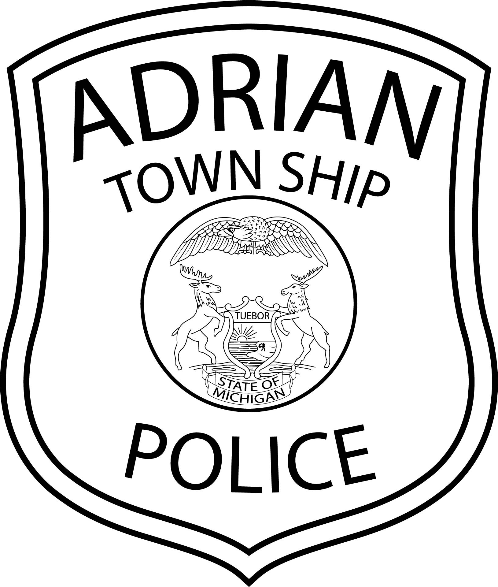 ArtStation - ADRIAN TOWN SHIP POLICE BADGE MICHIGAN VECTOR FILE Black ...