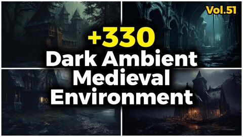 +330 Dark Ambient Medieval Environment Concept (4k) | Vol_51