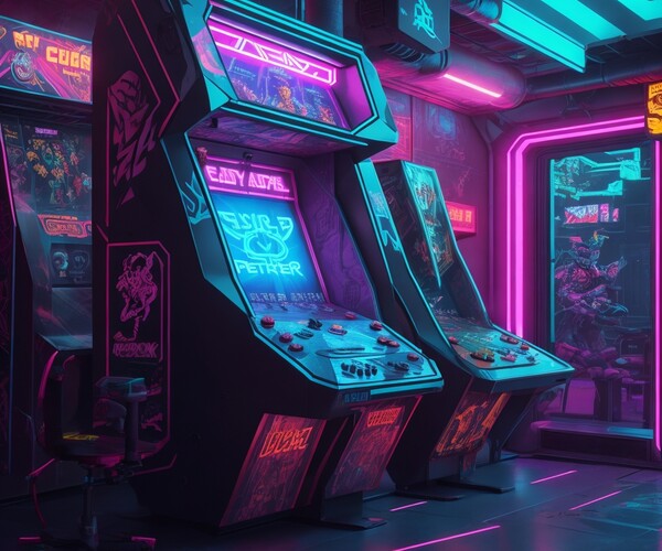 ArtStation - Cyberpunk Arcade room 100+ Reference pack | Artworks