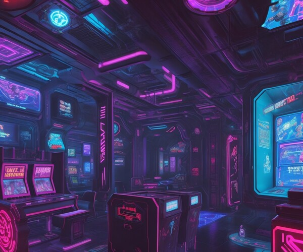 ArtStation - Cyberpunk Arcade room 100+ Reference pack | Artworks