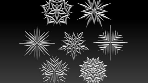 stars set of snowflakes