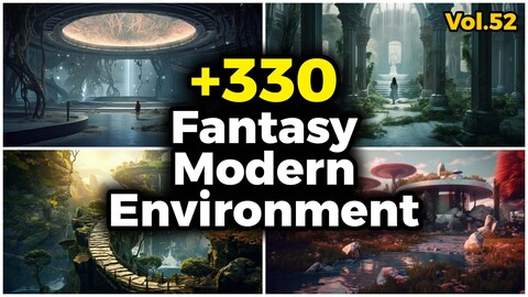 +330 Fantasy Modern Environment Concept (4k) | Vol_52