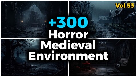 +330 Horror Medieval Environment Concept (4k) | Vol_53