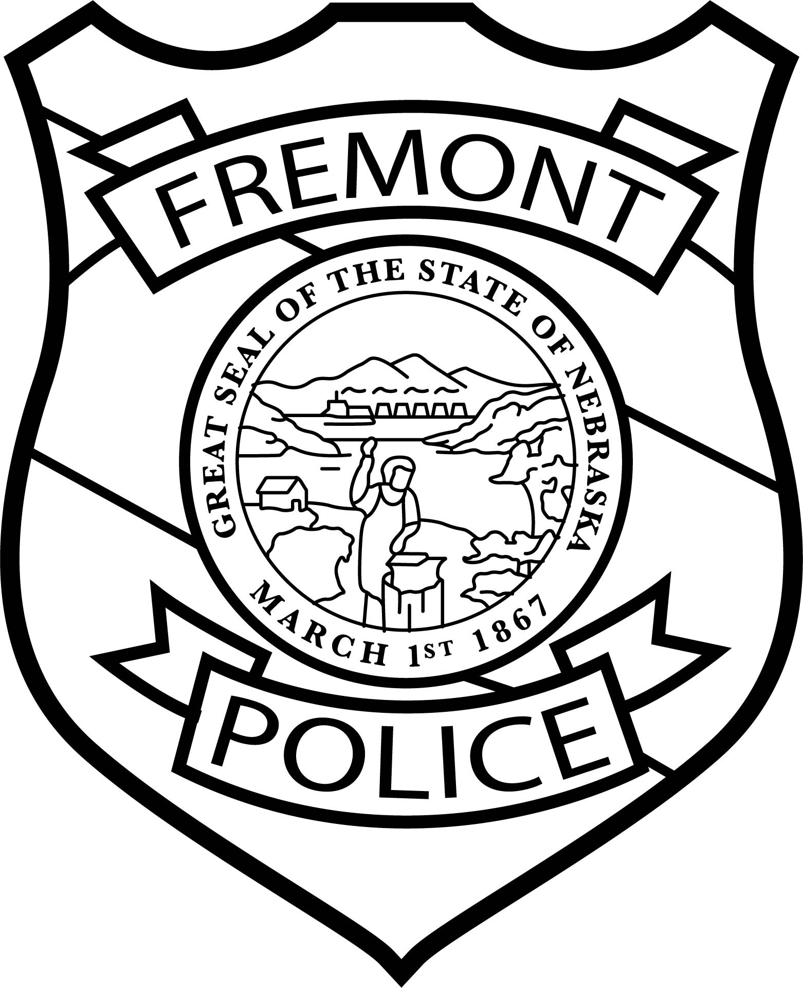 ArtStation - Fremont Police Patch state of nebraska vector file Black ...