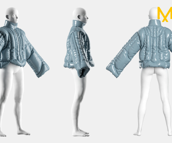 ArtStation - Streetwear Puffer Jacket #023 - Clo 3D / Marvelous