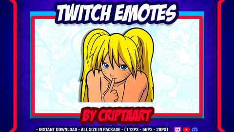 Twitch Emote | Emotes Anime | Naruto | Jutsu Sexy | Stream | Otaku | Manga | Cute | Kawaii