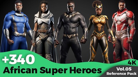 +340 African Super Heroes Character Concept(4k)