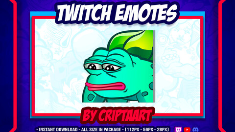 Twitch Emote | Bulbasaur | Pepe the frog | Sad meme | pokemon | Anime | Gameplays | Video games