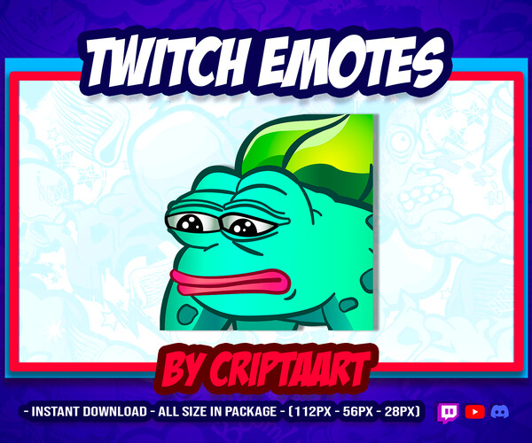 ArtStation - Twitch Emote | Bulbasaur | Pepe the frog | Sad meme ...