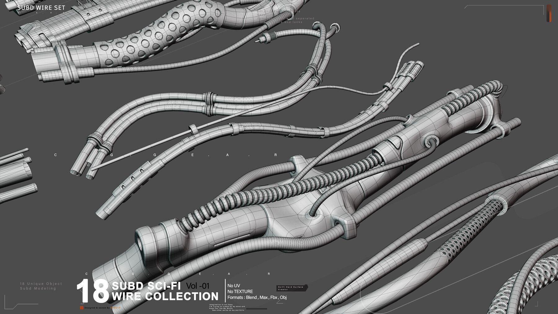 ArtStation - Subd Cables and Wires VOl.01 | Resources