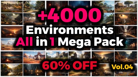 +4000 Environments (4K) All in 1 Mega Pack | Vol_04 - 60% OFF