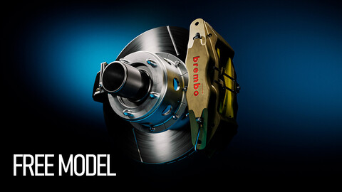 Brembo Racing Brakes | CAD 3D Model | .OBJ, .FBX