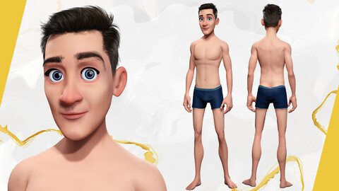 IV Attractive Young Male 3D Model Low-poly 3D model