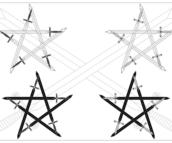 ArtStation - Vector Design Of Interlocked Medieval Swords