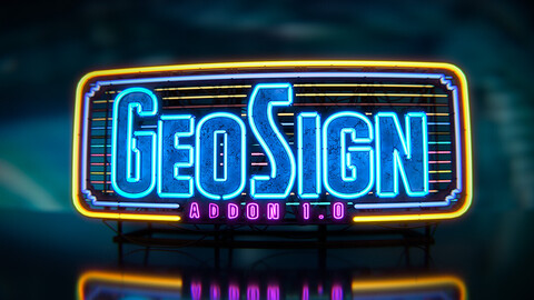 Geo Sign 1.0 (Sign Generator Blender Addon)