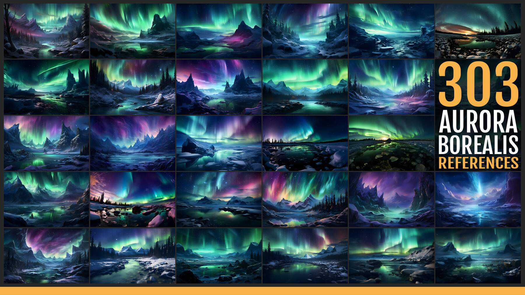 Artstation - 303 Aurora Borealis References 