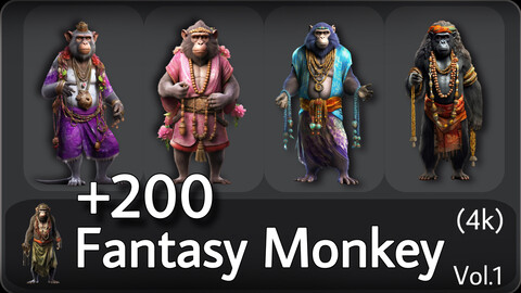 +200 Fantasy Monkey Concept (4k)