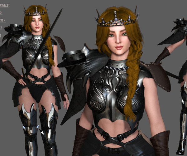 ArtStation - AAA 3D Fantasy Female Character Pack 01 - 4 Realistic ...