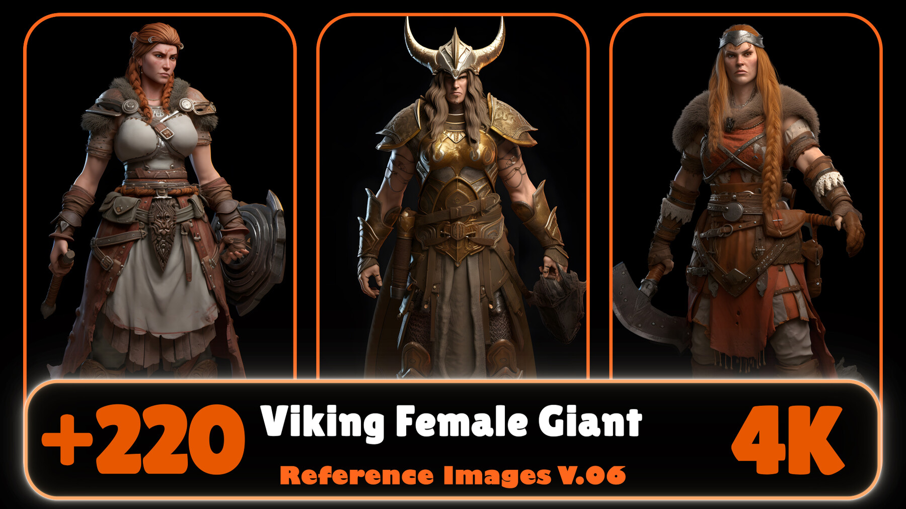 ArtStation - +220 Viking Female Giant, 4K, Reference Pack .06