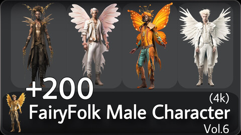 +200 Fairy Folk Male Character Concept(4k)