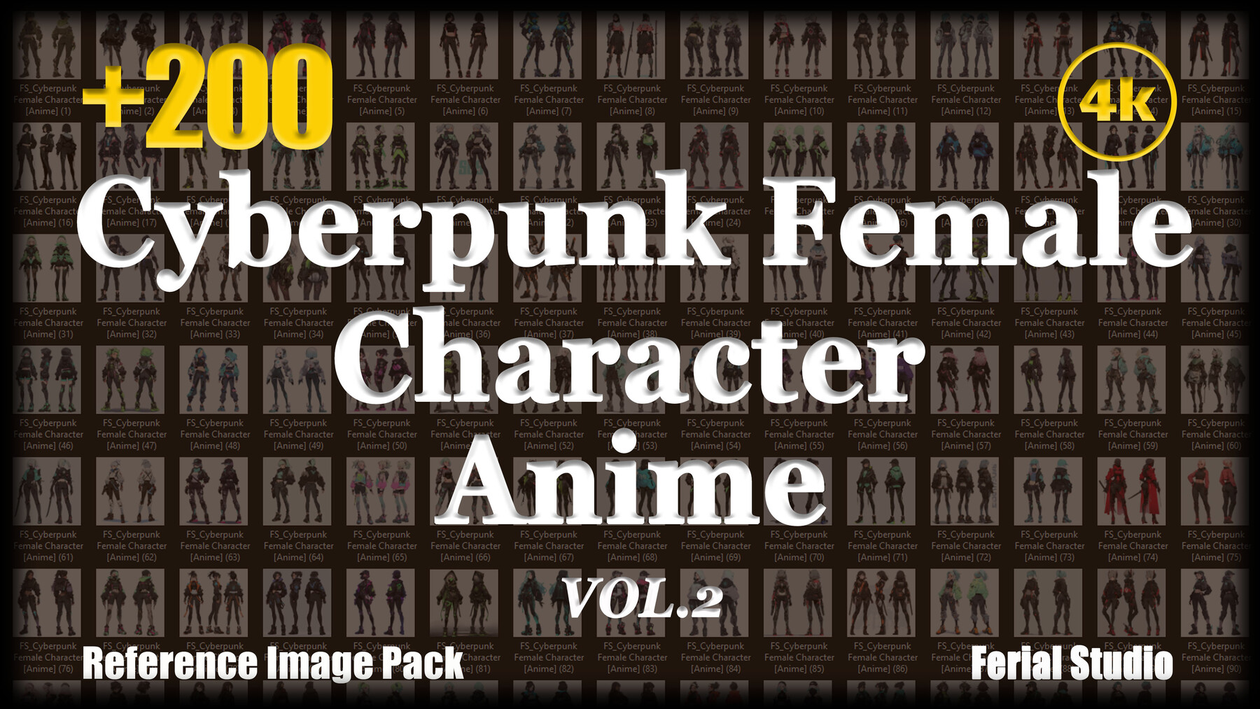 230 Cyberpunk Female Character [Anime] Reference Image Pack v.2