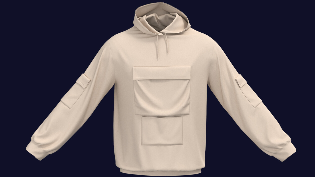 Basic male full zip hoodie ZPRJ OBJ FBX | 3D model