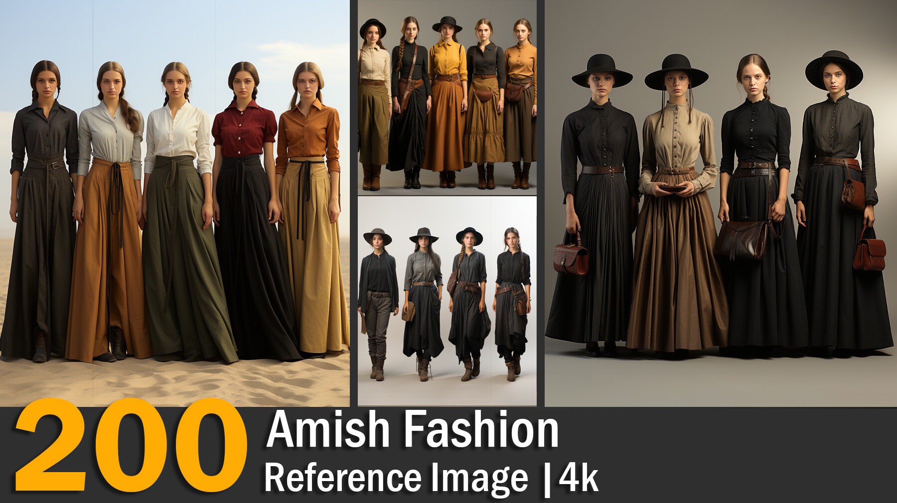 Amish Fashion | Reference Images | 4K