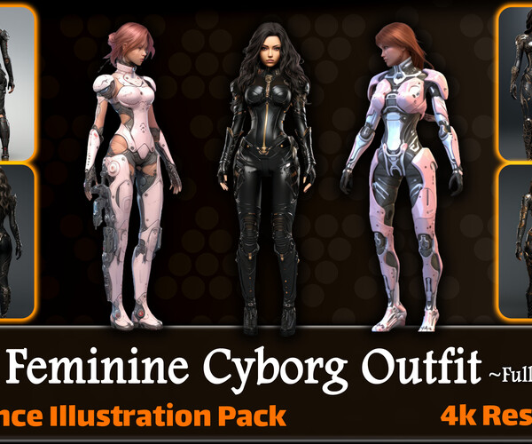 ArtStation - 200 Feminine Cyborg Outfit Reference Pack | 4K | v.10 ...