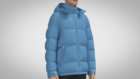 Puffer Jacket, Marvelous Designer, Clo +obj, fbx