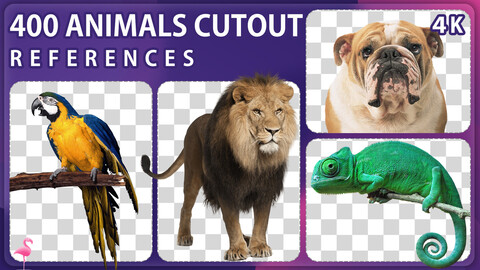 400 Animals Cutout Reference Pack – Vol 1