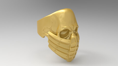 Skull Ring-3 3D-print model file