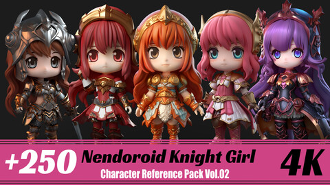 +250 Nendoroid Knight Girl | 4K | Character Reference Pack Vol.02