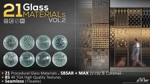 21 PBR 4K Glass Materials Vol.2