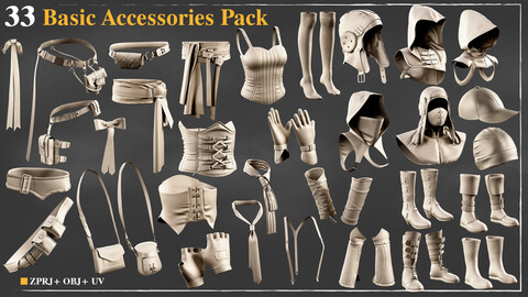 33 Basic Accessories Pack - Marvelous / CLO Project file