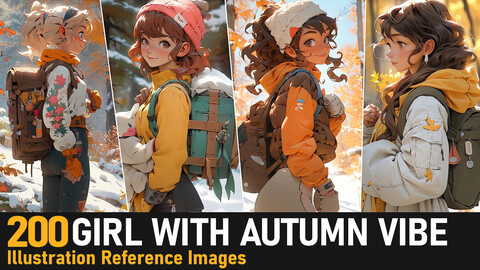 Girl With Autumn Vibe VOL.25|4K Reference Images