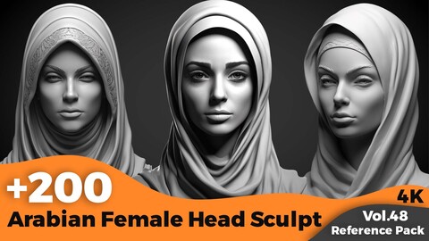 +200 Arabian Female Head Sculpt Concept (4k)